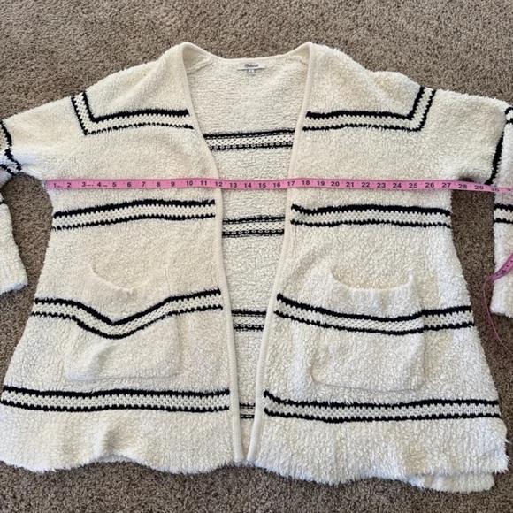 Madewell Striped Bouclé Cardigan Sweater 
size Large - Picture 10 of 12